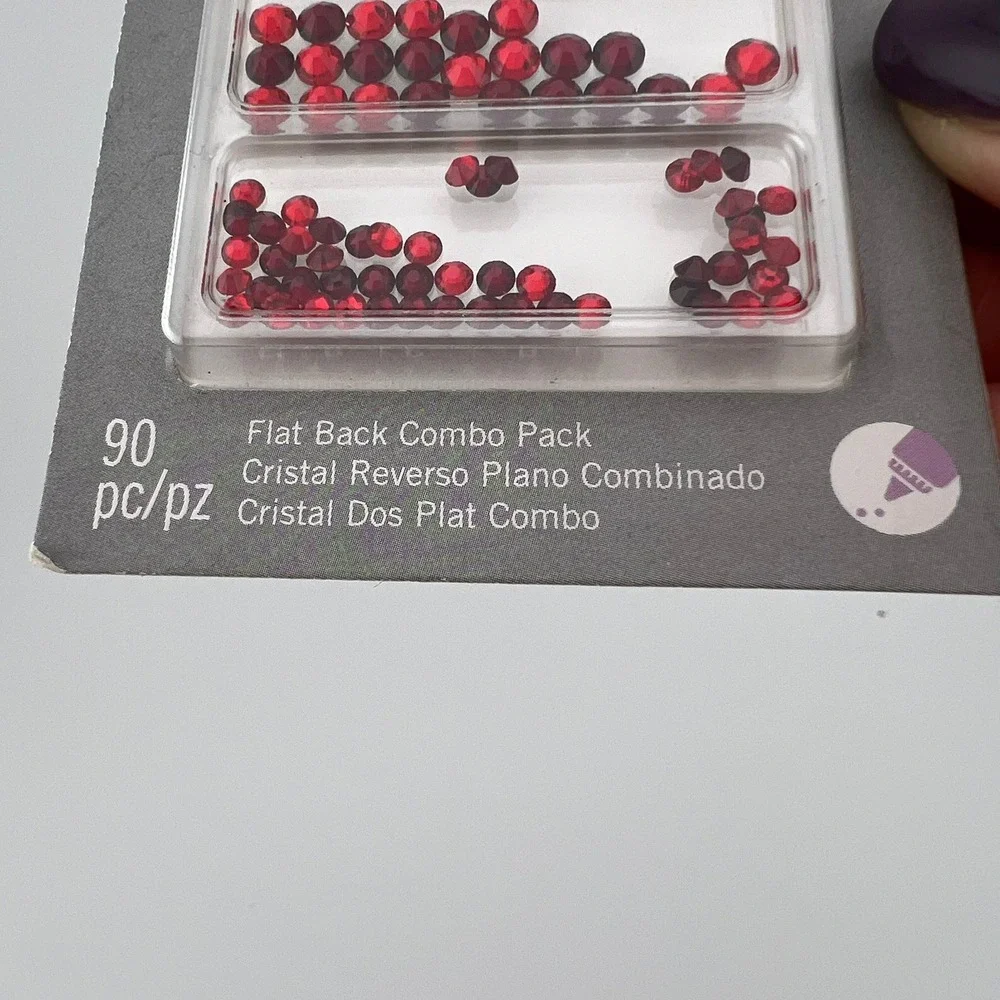 Swarovski Siam Light Siam Flat Back Rhinestones 90pc Red Combo